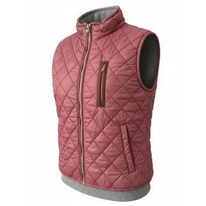 Tasso Elba Men's Full Zip Vest Wine Burgundy Mock Neck Sleeveless Jacket Medium